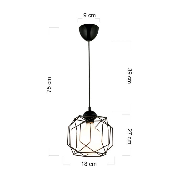  Nisa Luce Defne Tekli Sarkıt - Siyah