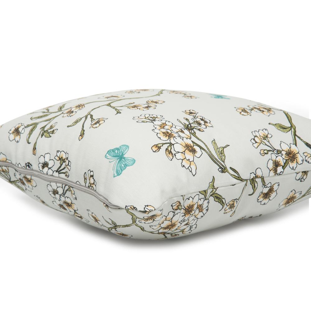  Premier Home Çiçek Desenli Kırlent Kılıfı (Bej / Sarı) - 43x43 cm