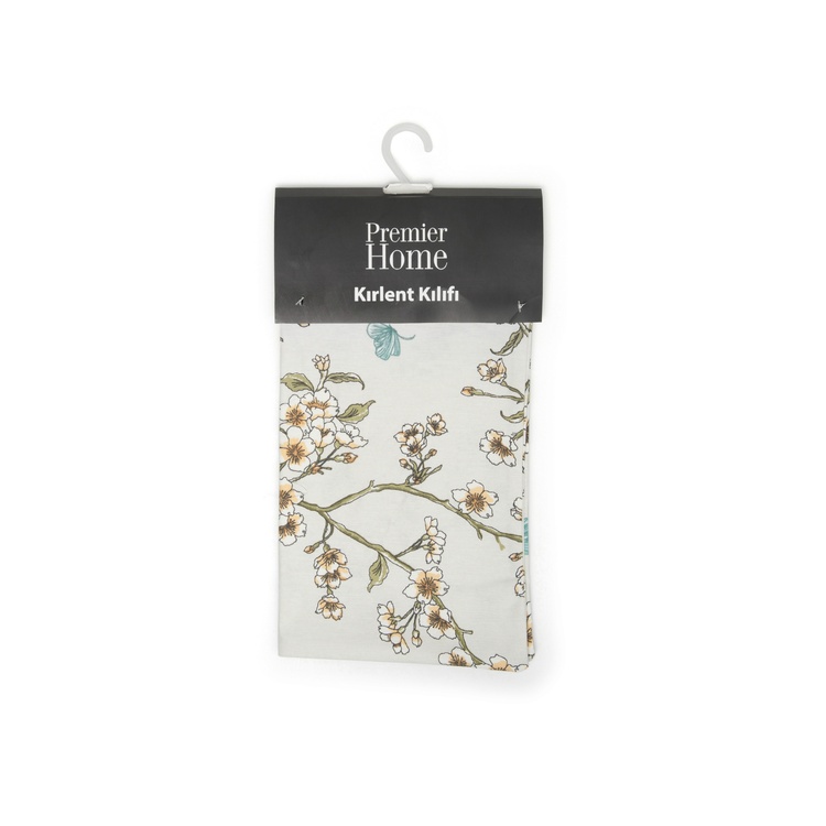  Premier Home Çiçek Desenli Kırlent Kılıfı (Bej / Sarı) - 43x43 cm