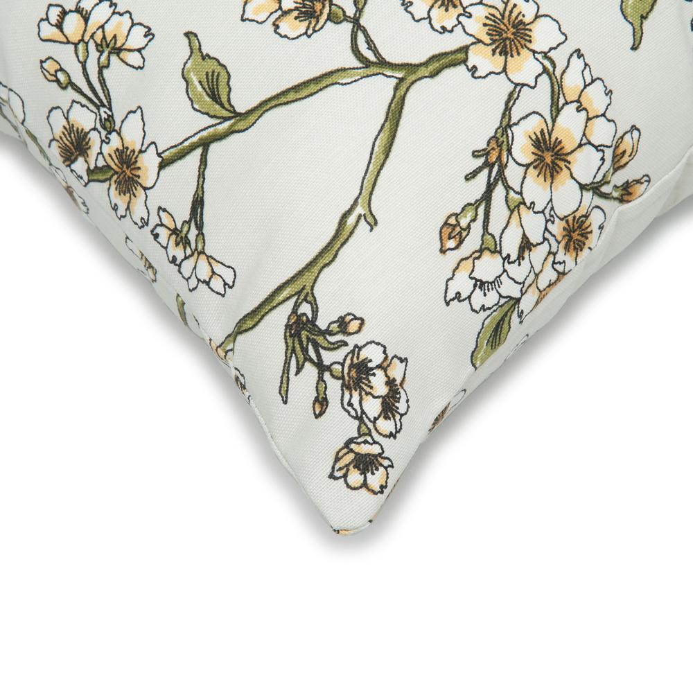  Premier Home Çiçek Desenli Kırlent Kılıfı (Bej / Sarı) - 43x43 cm