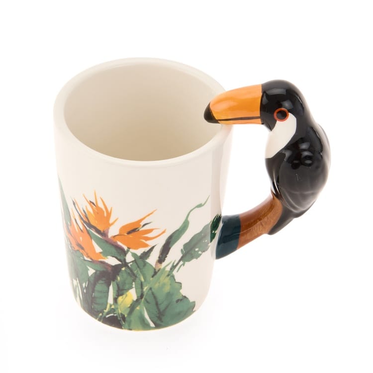  Benante Papağan Figürlü Kupa - Renkli - 400 ml