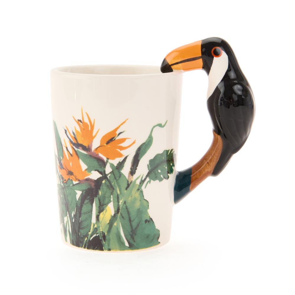  Benante Papağan Figürlü Kupa - Renkli - 400 ml